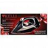 KL-1655Ч - Утюг электрический "Kelli", подошва с керамическим покрытием, беспроводная работа, функция "Паровой удар", функция самоочистки, вертикальная глажка, пульверизатор, защита от перегрева, термо и паро регулятор, защита шнура от перекручивания, световой 