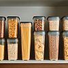 АП 548 - Контейнеров для сыпучих продуктов пластмассовый, набор 3 штук: 1,4л 3шт, полипропилен, графит (Россия)