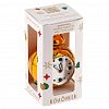 ФУ-772/3 - Елочная игрушка фигурка стеклянная "Часы - будильник" h8,5см, золотой, ручная художественная роспись, подарочная упаковка (Россия)