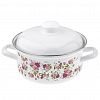 С-1510АП2/4 - "Китайская роза" Кастрюля эмалированная 2л, форма цилиндрическая, металлическая крышка (Россия)