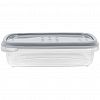 PT113011024 - "PATTERN FLEX" Контейнер для продуктов пластмассовый 0,3л, 14,3х10х4см, прямоугольный, с гибкой крышкой, пепельный жемчуг, подходит для СВЧ (Россия)