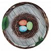 PD070 - Поднос металлический "Пасхальное настроение" д28,2см, круглый (Белоруссия)