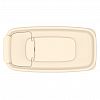 АП 733 - Контейнер для сыпучих продуктов пластмассовый 1л, 17х8,5х10,5см, полипропилен, слоновая кость (Россия)