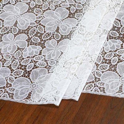 Коврик ПВХ "Гипюр 2" 37х137см, для ящиков и полок, "LACE" фактурная, на пленке, беж с перламутром, упак. "эконом" п/э 22х30см т.м. "Домашняя Мода" (Китай)