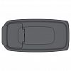 АП 1027 - Контейнер для сыпучих продуктов пластмассовый 2,2л, 17х8,5х26,5см, полипропилен, графит (Россия)