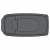 АП 1027 - Контейнер для сыпучих продуктов пластмассовый 2,2л, 17х8,5х26,5см, полипропилен, графит (Россия)