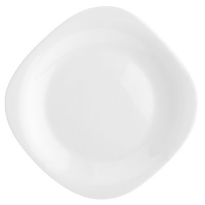 "Классика квадрат" Тарелка мелкая 197х197х18мм, стеклокерамика, цвет белый, т.м. "Домашняя мода" (Китай)