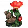 F892 - Скульптура-фигура для сада из полистоуна "Черепашки-семья" 49х30х25см, д21см (Россия)