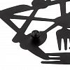 CT09 - Подставка под горячее "Кухня" 19,5х19,5х1,5см, металлическая, окрашенная, на ножках, цвет - черный матовый (Китай)