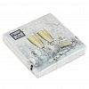 25613 - Салфетки бумажные "Bouquet de Luxe" 24х24см, 3-х слойные, 25 штук в упаковке, 100% целлюлоза, "Брызги шампанского" (Россия)
