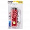 FA2768 - Фонарь ручной 10,7х3,4х3,8см, 2 режима свечения: максимальный; боковой на панеле корпуса, две светодиодные лампы 1Вт/COB, встроенный аккумулятор емкостью 800 мАч, пластиковый корпус, цвет - красно-черный, с USB зарядкой, USB-кабель длиной 28см в комп