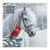 25428 - Салфетки бумажные "Bouquet Home Collection Classic" 33х33см, 3-х слойные, 20 штук в упаковке, 100% целлюлоза, "Волшебная лошадь" (Россия)
