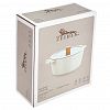 Z-90247 ivory - "Zeidan" Кастрюля алюминиевая 7,7л, д28см, стеклянная крышка с силиконовым ободком и деревянной ручкой, внешнее жаропрочное антипригарное покрытие, внутреннее антипригарное покрытие "Neogres", индукционное дно, силиконовые накладки, литая, подарочная