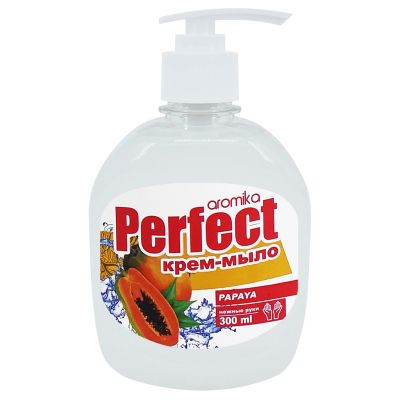 Крем-мыло жидкое "Perfect" 0,3л, 6х3,5х16см, папайя, PAPAYA (Казахстан)
