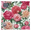 25535 - Салфетки бумажные "Bouquet Home Collection Classic" 33х33см, 3-х слойные, 20 штук в упаковке, 100% целлюлоза, "Любимые пионы" (Россия)