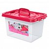 АП 403 - Контейнер для хранения пластмассовый 10л, 35,9х24,2х21,1см, универсальный, ручки-клипса, с вкладышем, полипропилен, прозрачный (Россия)