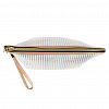  - Косметичка "Мерцание" 16х7,5х13см, велюр, полиэстер, на молнии, со съемной ручкой, белый (Китай)