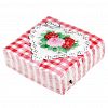 57566 - Салфетки бумажные "Desna Design" 24х24см, 1 слойные, 40 штук в упаковке, 100% целлюлоза, "Сердце и розы" (Россия)