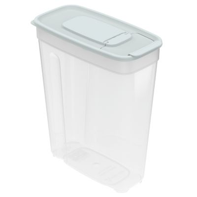 Контейнер для сыпучих продуктов пластмассовый 1,8л, 17х8,5х20,5см, полипропилен, серый (Россия)