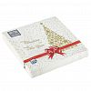 37511 - Салфетки бумажные "Art Bouquet" 33х33см, 3-х слойные, 20 штук в упаковке, 100% целлюлоза, "Подарок красная лента NEW" (Россия)