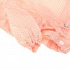 6081 - "Пэт тойс (Pet toys)" Одежда для собаки "Комбинезон" "Горошек" с капюшоном, прозрачный ПВХ козырек, на кнопках р-р XL, длина спинки 36см/обхват груди 50см/обхват шеи 38см, цвет-персиковый, плащевка (Китай)