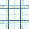 418/1 - Клеенка столовая на тканевой основе "Мелкая ромашка" 1,26х25м, ПВХ, в рулоне, Россия (цена за м/п)