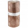 DD-1343C - Коврик (дорожка) для ванной рулонный 0,65х15м "Лапша Листья" коричневый фон, вспененный ПВХ, h0,5см, 750г/м2 (Китай) Цена указана за 1 м/п. В рулоне 15м.