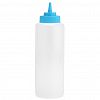 ADU400101-320Z - Бутылка для масла и соуса пластмассовая 950мл, д7,8см h26,5см, цветная пластмассовая крышка без колпачка в ассортименте: белый, желтый, салатовый, красный, сиреневый, бирюзовый (Китай)