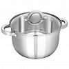 SH07503 - Кастрюля из нержавеющей стали "Rondy" 5,0л, д19см, h13,5см, s0,5мм, дно s3мм, стеклянная крышка, пятислойное дно, подарочная коробка, "Appetite" (Китай)