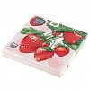 42313 - Салфетки бумажные "Bouquet Home Collection Classic" 33х33см, 3-х слойные, 20 штук в упаковке, 100% целлюлоза, "Клубника" (Россия)
