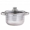 KL-4293-16 - Кастрюля из нержавеющей стали "Kelli" 2л, д16см, h11см капсульное дно, зеркальная и матовая полировка стеклянная крышка с паровыпуском, термостойкая клепаная ручка (Китай) Подходит для всех видов плит.