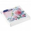 3934 - Салфетки бумажные 33х33см "GrandPero Deluxe", 3-х слойные, 20 штук в упаковке, "Гортензия" (Россия)