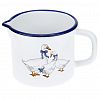 01-0108н/4-Гуси - "Гуси" Кружка эмалированная 1,4л д13см h11см, с носиком, белый (Россия)