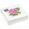 57613 - Салфетки бумажные "Art Bouquet" 20х20см, 2-х слойные, 30 штук в упаковке, 100% целлюлоза, "Розовая гортензия" (Россия)