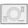 HY04-3040 - Коврик силиконовый, армированный для раскатки теста и выпекания 30х40см, белый с цветной разметкой, микс (Китай)