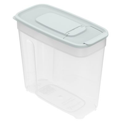 Контейнер для сыпучих продуктов пластмассовый 1,4л, 17х8,5х15,5см, полипропилен, серый (Россия)