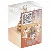 ФУП-1847/19 - Елочная игрушка фигурка стеклянная "Медвежонок с бантиком мини" h5см, ручная художественная роспись, подарочная упаковка (Россия)