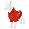6071 - "Пэт тойс (Pet toys)" Одежда для собаки "Толстовка" "Star" с принтом, на кнопках р-р M, длина спинки 28см/обхват груди 34см/обхват шеи 26см, цвет-оранжевый, полиэстер/флис (Китай)