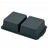 79-037  - Противень силиконовый "Linea Silicone" 26х14,7х5,5см, с металлическим каркасом, 2 ячейки, прямоугольный, синий, "Regent" (Китай)