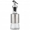  - Бутылка для масла стеклянная "В юбке" "Аликанте" 200мл, д6,5см, h15см, д/горла 2см, пластмассовый дозатор под "хром", оплетка из нержавеющей стали, д/основания 6см, в цветной коробке (Китай)