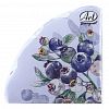 25393 - Салфетки бумажные "Art Bouquet Rondo" д32см, 3-х слойные, 12 штук в упаковке, 100% целлюлоза, "Черника. Голубой фон" (Россия)
