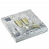 25109 - Салфетки бумажные "Bouquet Home Collection Classic" 33х33см, 3-х слойные, 20 штук в упаковке, 100% целлюлоза, "Брызги шампанского" (Россия)