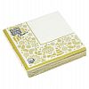 37786 - Салфетки бумажные "Bouquet Home Collection Classic" 33х33см, 3-х слойные, 20 штук в упаковке, 100% целлюлоза, "Новогодняя скатерть. Золото на белом" (Россия)