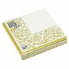 37786 - Салфетки бумажные "Bouquet Home Collection Classic" 33х33см, 3-х слойные, 20 штук в упаковке, 100% целлюлоза, "Новогодняя скатерть. Золото на белом" (Россия)