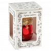 ФУ-172/1 - Елочная игрушка фигурка стеклянная "Варежка" h6см, красный, ручная художественная роспись, подарочная упаковка (Россия)