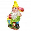  - Скульптура-фигура для сада гипсовая "Гном с фонарем" 32х57см (Россия)