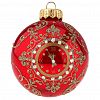 КУ-80-224023/1 - Елочная игрушка шар стеклянная "Новогодние куранты" д8см, ручная художественная роспись, подарочная упаковка (Россия)