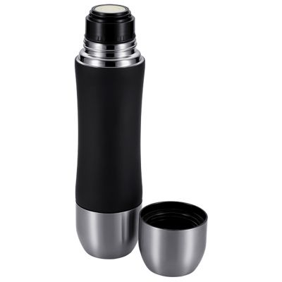Термос из нержавеющей стали "Linea Bullet" 0,75л, 9х9х31см, двойные стенки с вакуумной изоляцией, в комплекте с двумя кружками, цветная коробка, "Regent" (Китай)