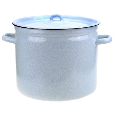 НЕСОРТ 42109 "Белый рябчик" Кастрюля эмалированная 9л, форма цилиндрическая, металлическая крышка, металлические ручки (Россия) Сколы снаружи. Товар возврату и обмену не подлежит.