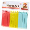 ЗП000330 - Зажим для полиэтиленовых пакетов пластмассовый "NovoLock" 10см, набор 10шт (Россия)